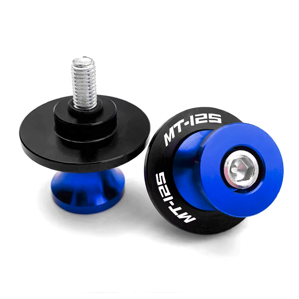 Yamaha MT-125 2014-2026 Blue Rear Swingarm Spools Paddock Stand Bobbins