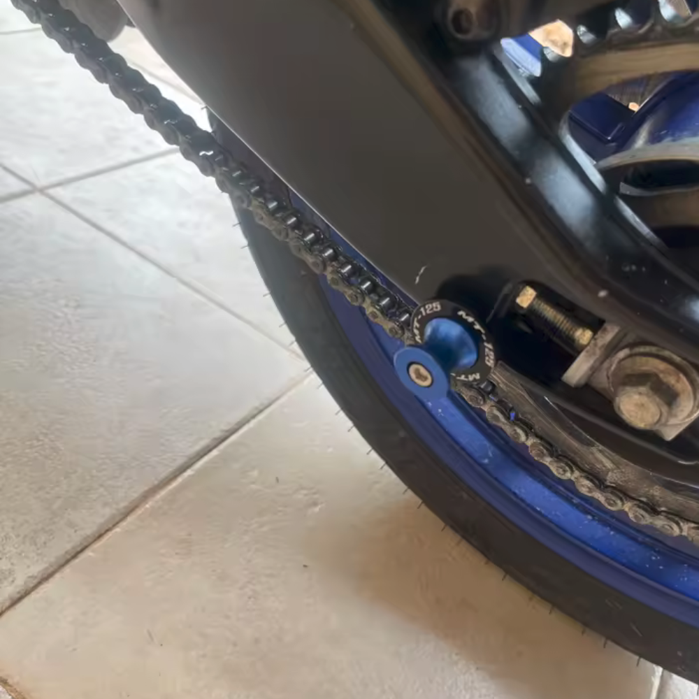 Yamaha MT-125 2014-2026 Blue Rear Swingarm Spools Paddock Stand Bobbins