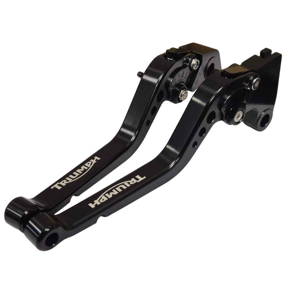 Long Black Clutch & Brake Levers Triumph 1200 / Speed Twin / Thruxton R + More