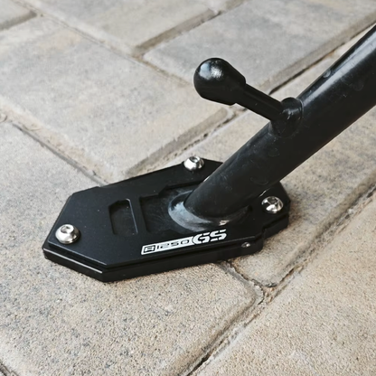 Black Side Stand Kickstand Shoe Extender - BMW R1250GS Low Suspension 2016-2023
