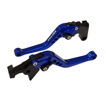 YAMAHA YZF-R6 1999-2004 Short Blue Adjustable Clutch & Brake Lever Set