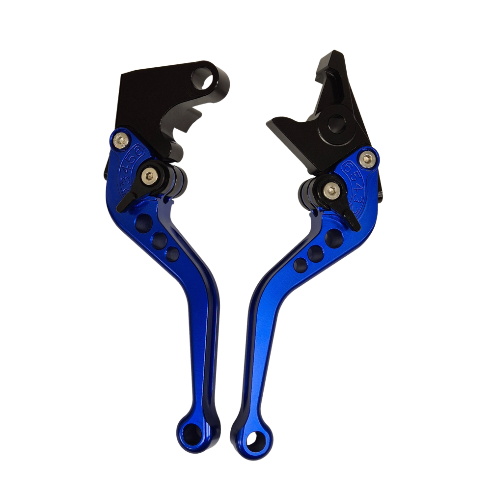 YAMAHA YZF-R6 1999-2004 Short Blue Adjustable Clutch & Brake Lever Set