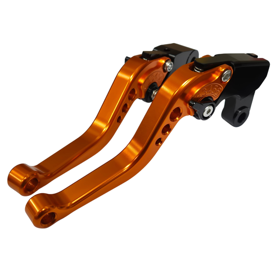 Short Orange Adjustable Brake & Clutch Lever Set - KTM 790 Duke 2018-2025