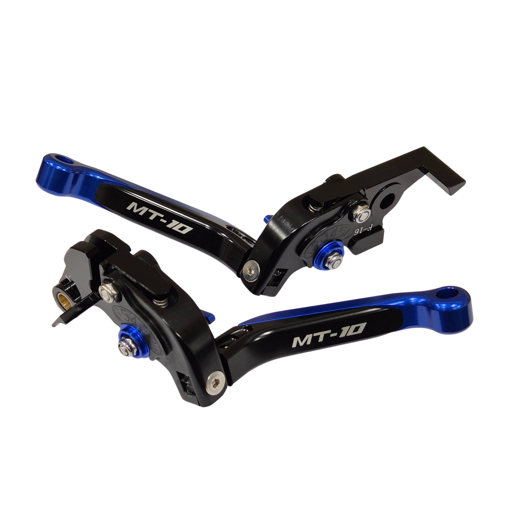 Blue/Black Adjustable Clutch Brake Lever Set - Yamaha MT-10 SP / MT-10 2016-2021