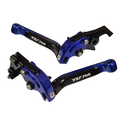 YAMAHA YZF-R6 1999-2004 Blue/Black Addjustabl Extendable Brake & Clutch Levers