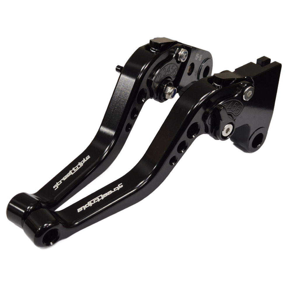 Short Black Clutch & Brake Levers Triumph 675 Street Triple R / RX 2009-2016