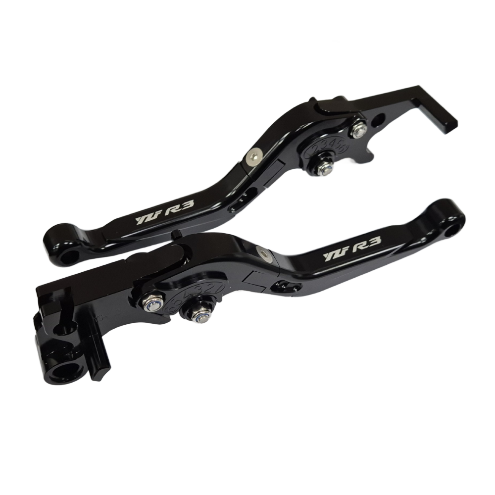 Adjustable Clutch & Brake Levers Set Black / Black - Yamaha YZF-R3 2014-2025