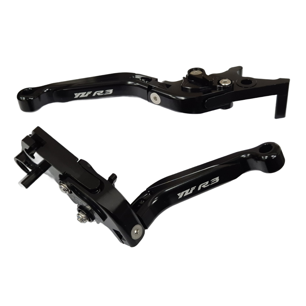 Adjustable Clutch & Brake Levers Set Black / Black - Yamaha YZF-R3 2014-2025