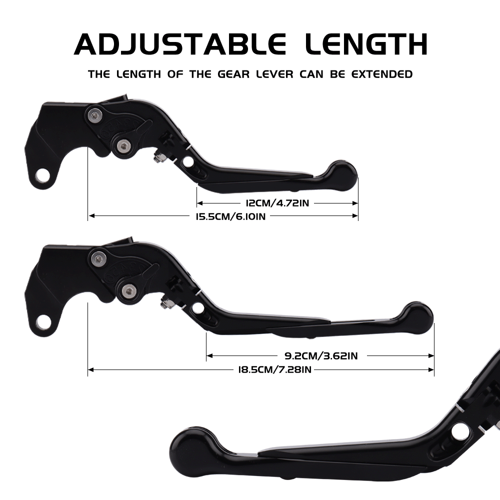 Yamaha MT-07 2014-2025 Adjustable Clutch Brake Lever Set - Blue / Black