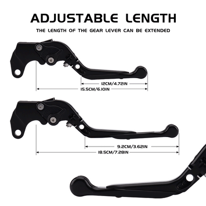 Yamaha MT-07 2014-2025 Adjustable Clutch Brake Lever Set - Blue / Black