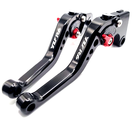 Short Black Clutch & Brake Lever Set For Yamaha YZF-R6 2005-2016