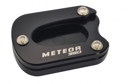 Black Side Stand Kickstand Shoe Extender - Royal Enfield METEOR 350 2022-2025
