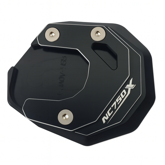 Black Side Stand Kickstand Shoe Extender - Honda NC750X 2021-2024