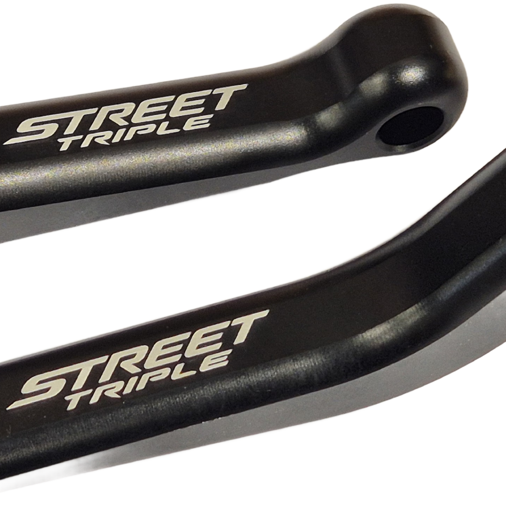 Short Black Clutch & Brake Lever For Triumph 675 Street Triple R / RX 2009-2016
