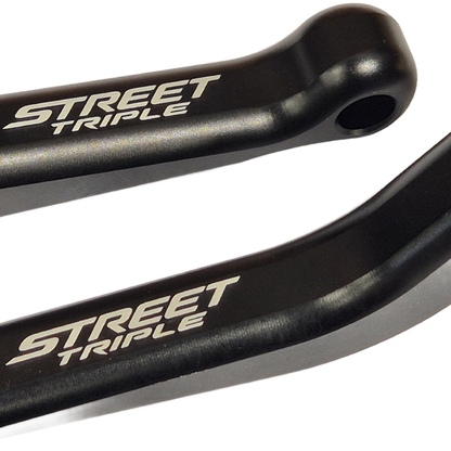 Short Black Clutch & Brake Lever For Triumph 675 Street Triple R / RX 2009-2016