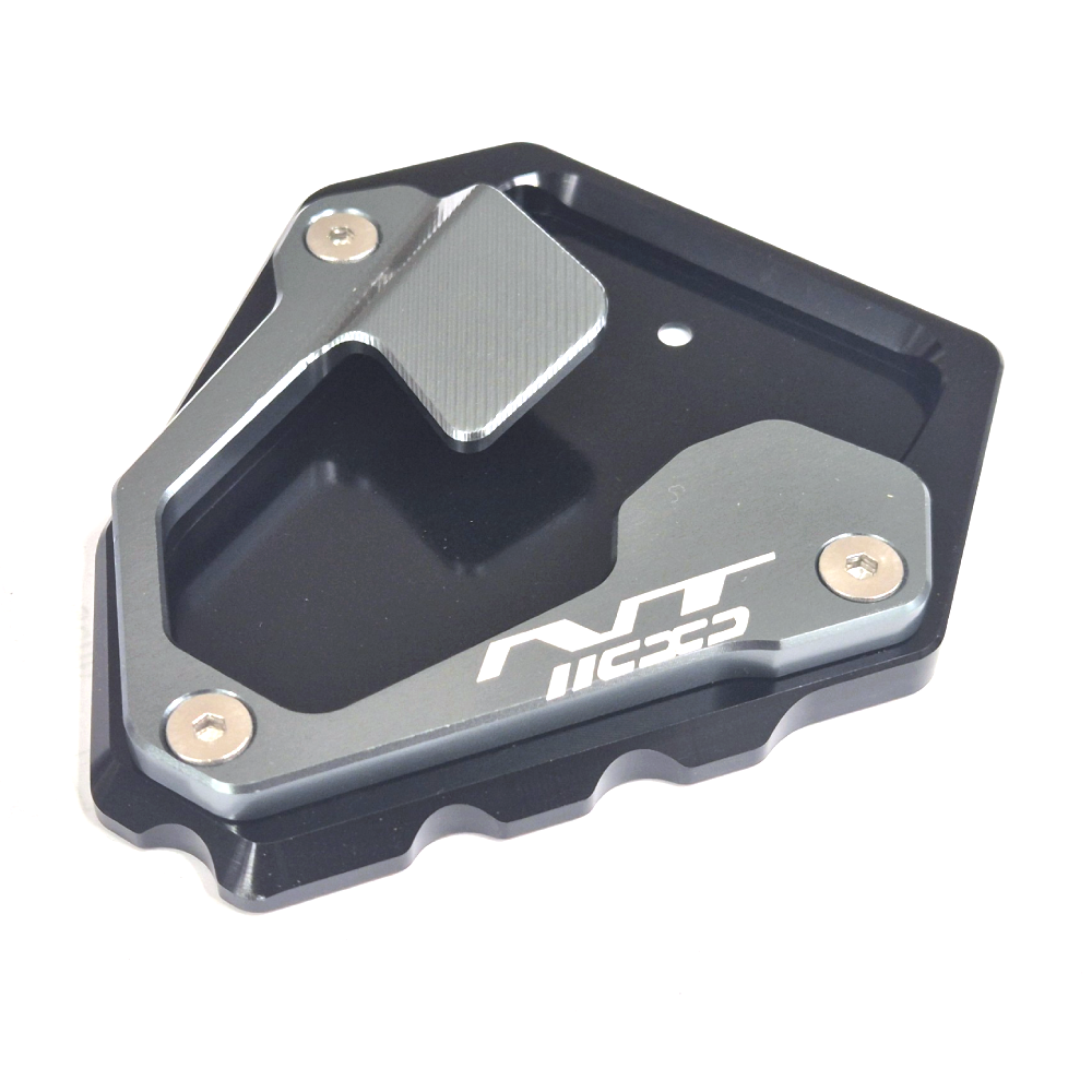 Grey / Black Side Stand Kickstand Shoe Extender - Honda DCT NT 1100 2022-2026