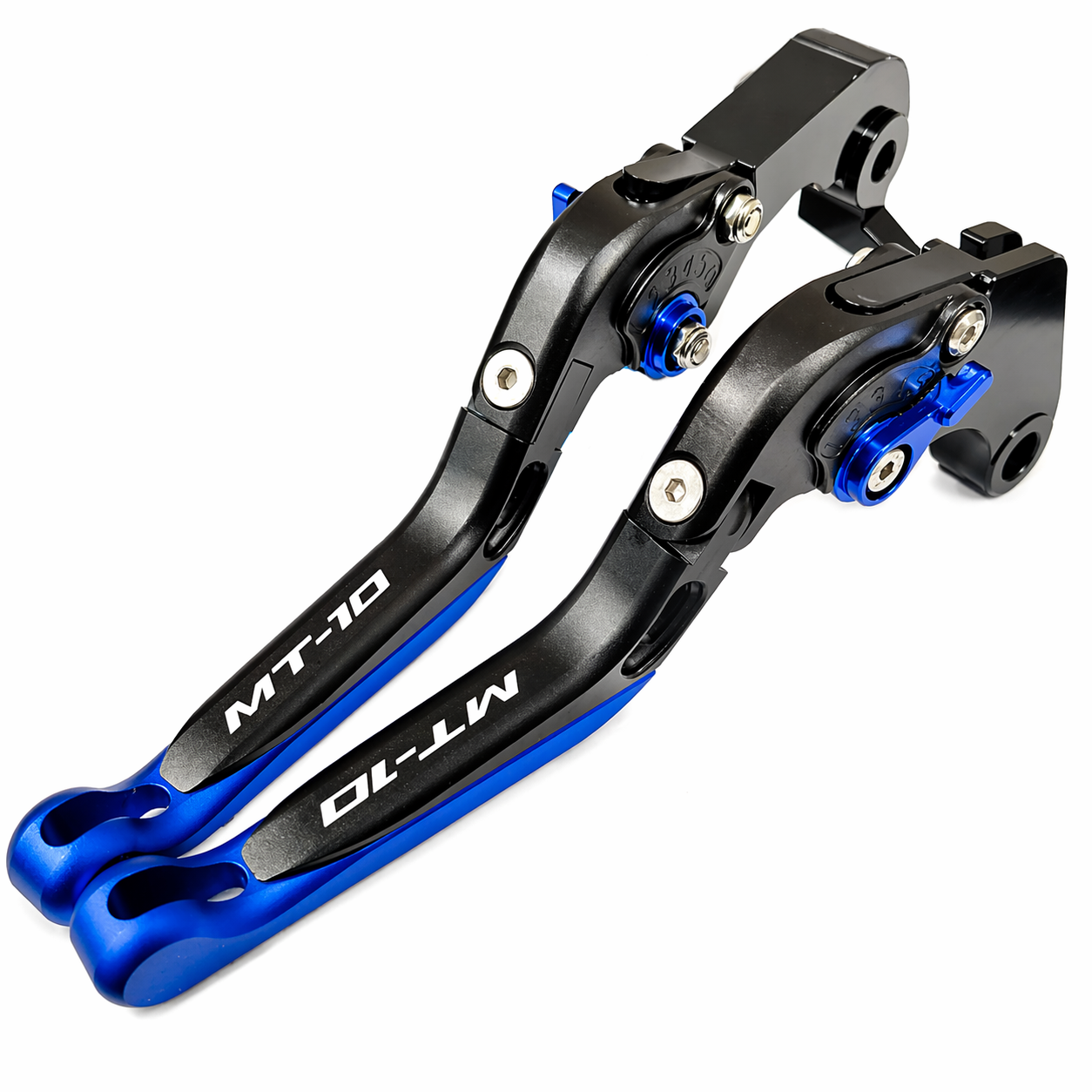 Blue/Black Adjustable Clutch Brake Lever Set - Yamaha MT-10 SP / MT-10 2022-2026