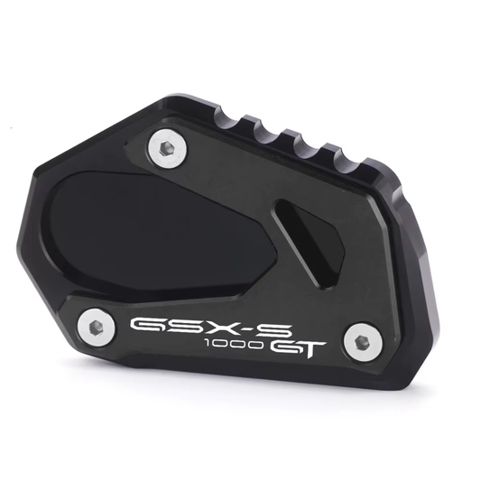 Black CNC Side Stand Kickstand Shoe Extender - Suzuki GSX-S1000GT 2024-2026