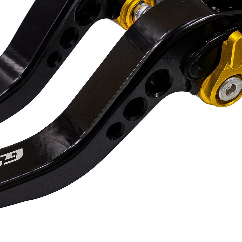 Short Black Gold Clutch & Brake Levers - Suzuki GSX-S1000 GSX-S1000GT 2021-2025