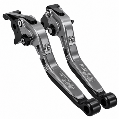 Titanium / Black Adjustable Clutch Brake Levers - Triumph Daytona 675 2006-2017