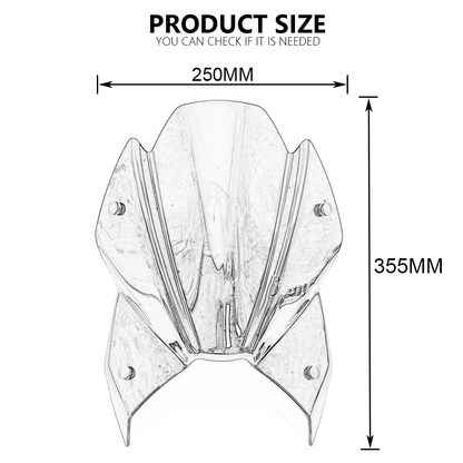 Motorcycle Smoked Windshield Screen - Suzuki GSX-S950 / GXS-S1000 2021-2025