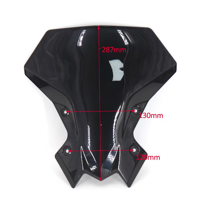 Motorcycle Black  Windscreen Windshield Screen - Kawasaki Z900 Z650 2020-2024