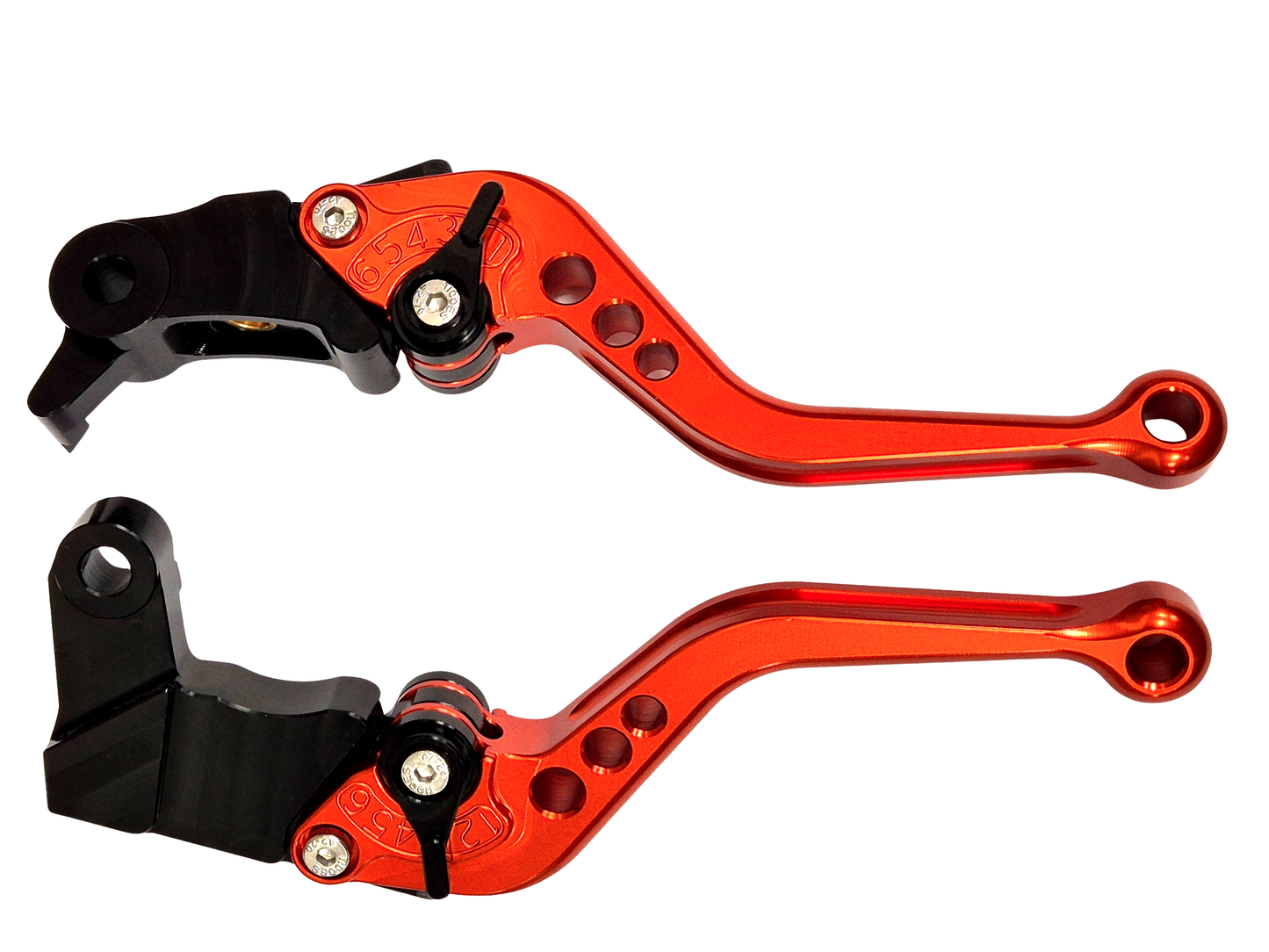 KTM 790 Duke 2018-2026 ORANGE SHORT ADJUSTABLE BRAKE & CLUTCH LEVER SET