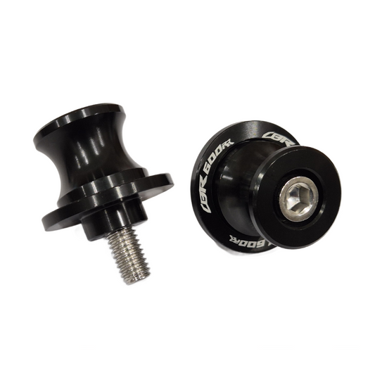 Honda CBR600RR 2003-2024 Rear Swingarm Spools Paddock Stand Bobbins - Black