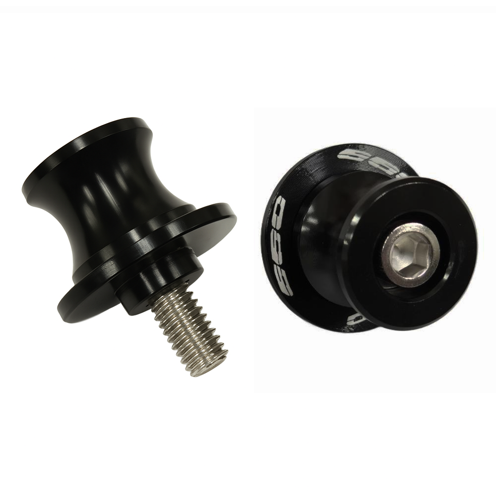 Black Rear Swingarm Spool Paddock Stand Bobbin - Triumph Tiger 660 / Daytona 660