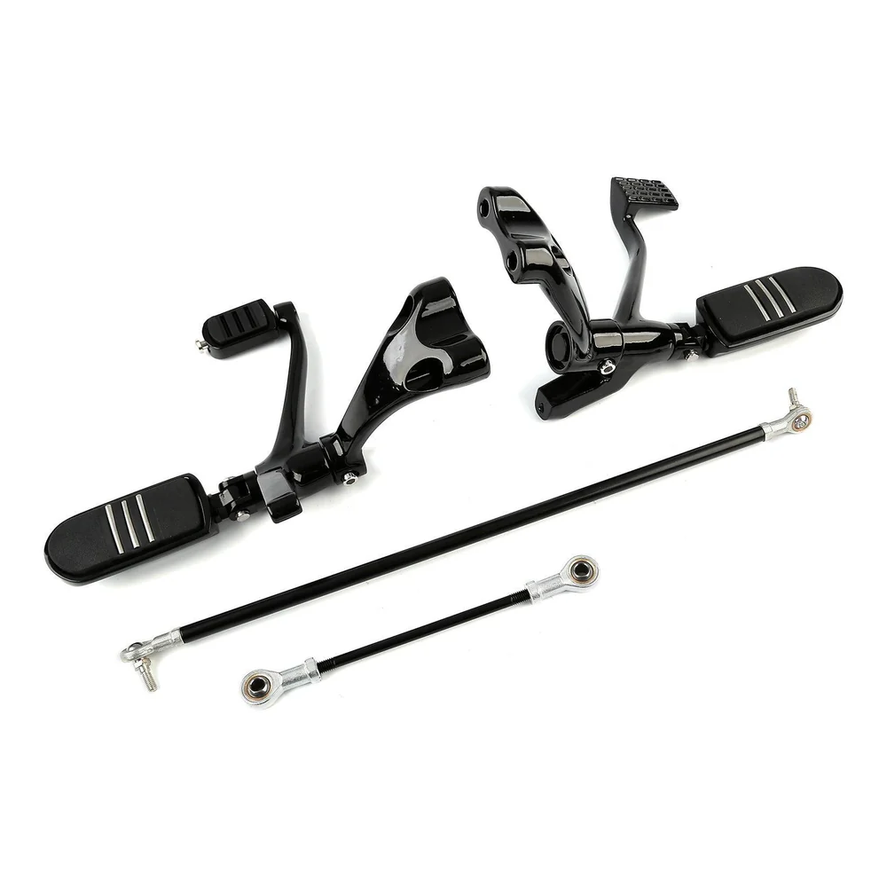 Black Forward Controls Kit Fit Harley Sportster XL 883 1200 2004-2013