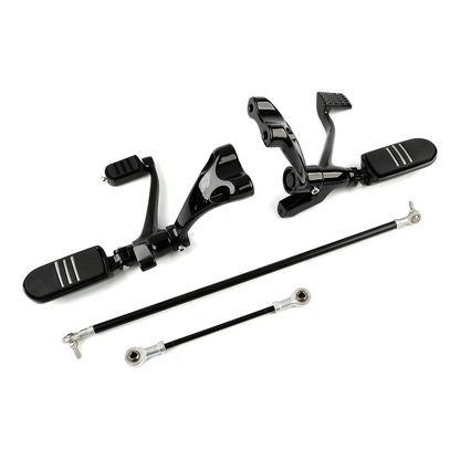 Black Forward Controls Kit Fit Harley Sportster XL 883 1200 2004-2013