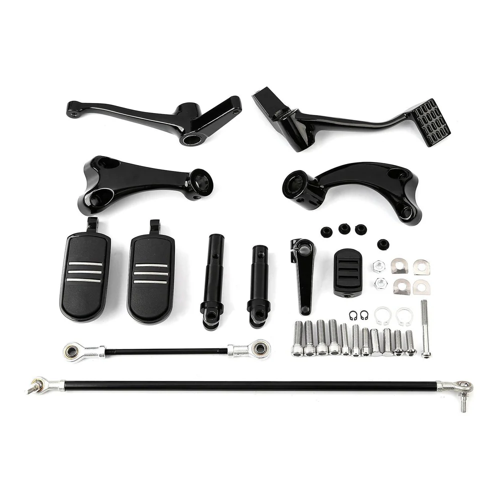 Black Forward Controls Kit Fit Harley Sportster XL 883 1200 2004-2013