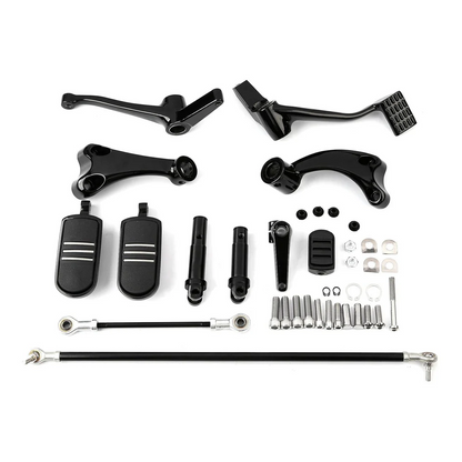 Black Forward Controls Kit Fit Harley Sportster XL 883 1200 2004-2013