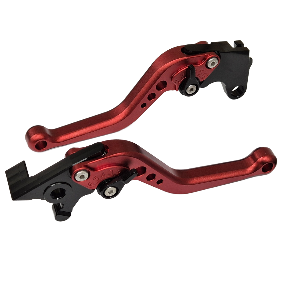Short Red Clutch & Brake Levers Yamaha YZF-R125 / MT-125 / XSR 125 2020-2025