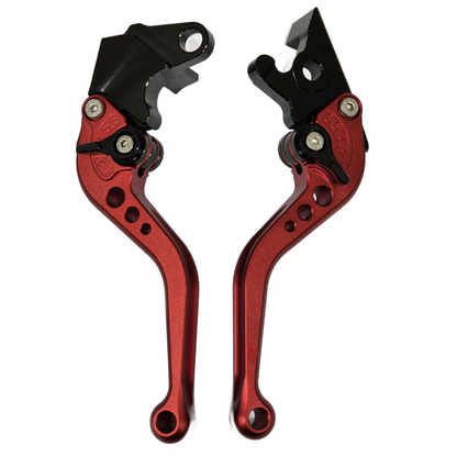 Short Red Clutch & Brake Levers Yamaha YZF-R125 / MT-125 / XSR 125 2020-2025