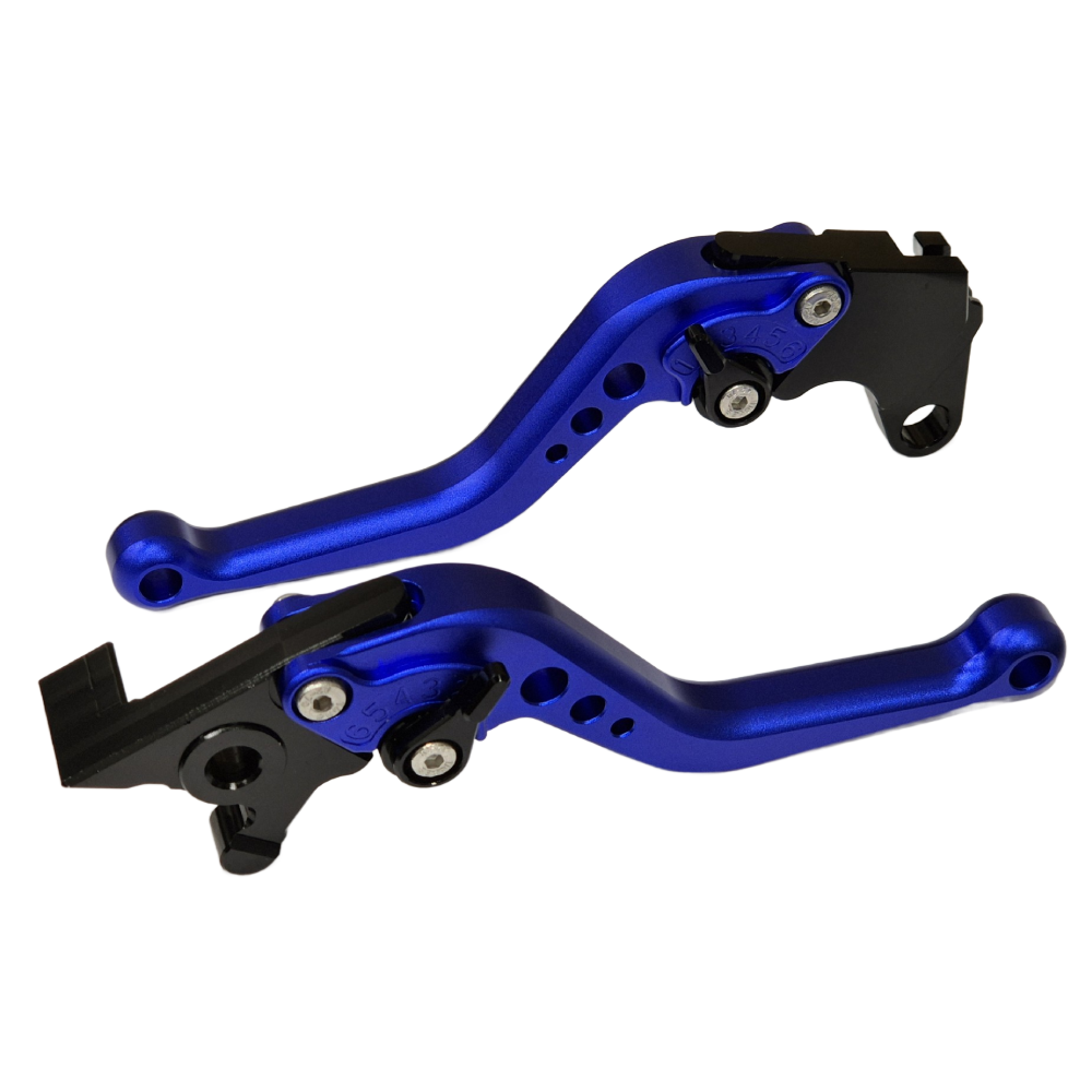 Short Blue Clutch & Brake Levers Yamaha YZF-R125 / MT-125 / XSR 125 2020-2025
