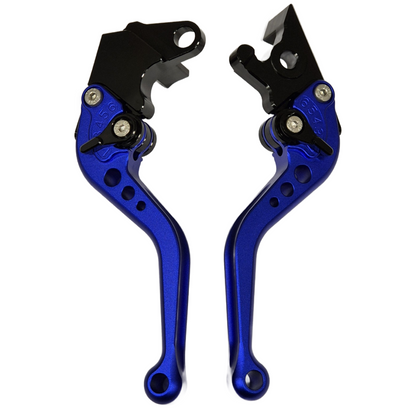 Short Blue Clutch & Brake Levers Yamaha YZF-R125 / MT-125 / XSR 125 2020-2025