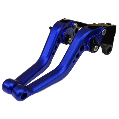 Short Blue Clutch & Brake Levers Yamaha YZF-R125 / MT-125 / XSR 125 2020-2025