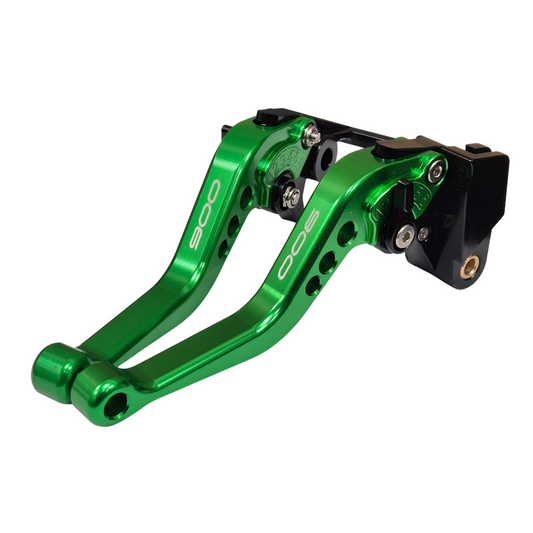 Short Green Shorty Adjustable Clutch & Brake Levers - Kawasaki Z900 2025-2026