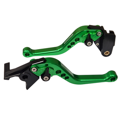 Short Green Shorty Adjustable Clutch & Brake Levers - Kawasaki Z900 2025-2026