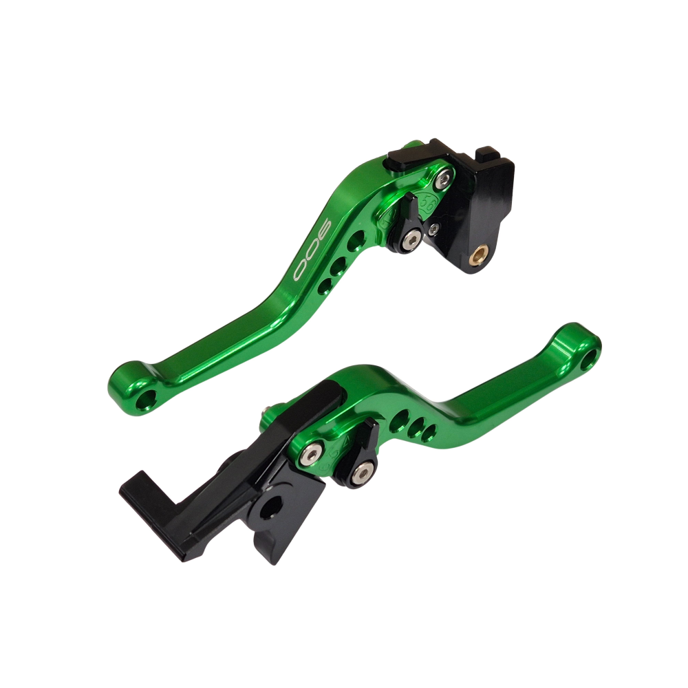 Short Green Shorty Adjustable Clutch & Brake Levers - Kawasaki Z900 2025-2026