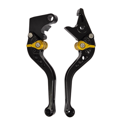 Short Black Gold Clutch & Brake Levers - Suzuki GSX-S1000 GSX-S1000GT 2021-2025