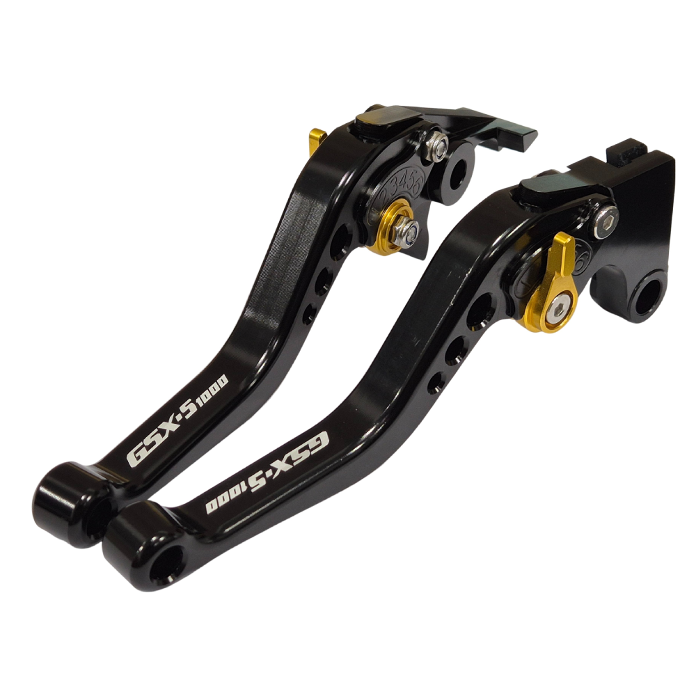 Short Black Gold Clutch & Brake Levers - Suzuki GSX-S1000 GSX-S1000GT 2021-2025