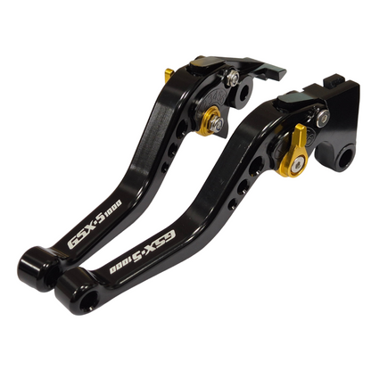 Short Black Gold Clutch & Brake Levers - Suzuki GSX-S1000 GSX-S1000GT 2021-2025