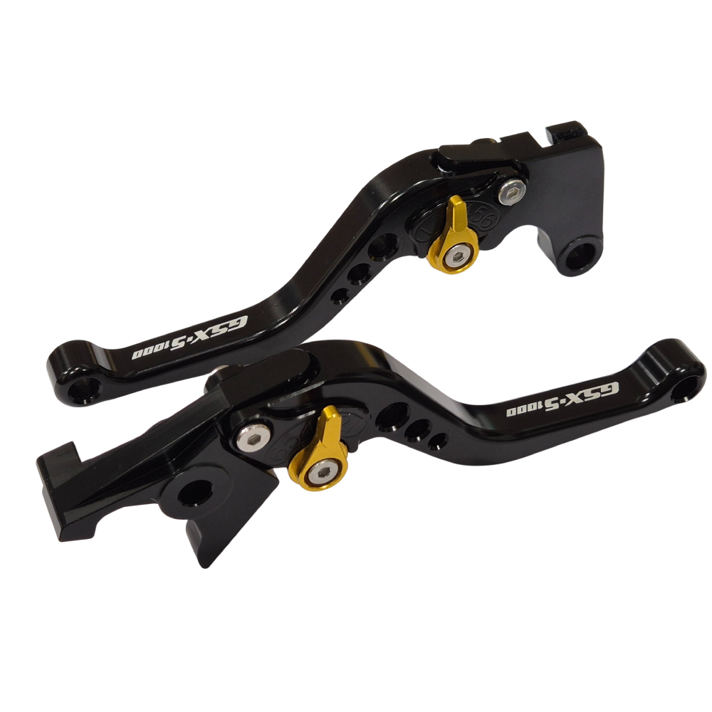 Short Black Gold Clutch & Brake Levers - Suzuki GSX-S1000 GSX-S1000GT 2021-2025