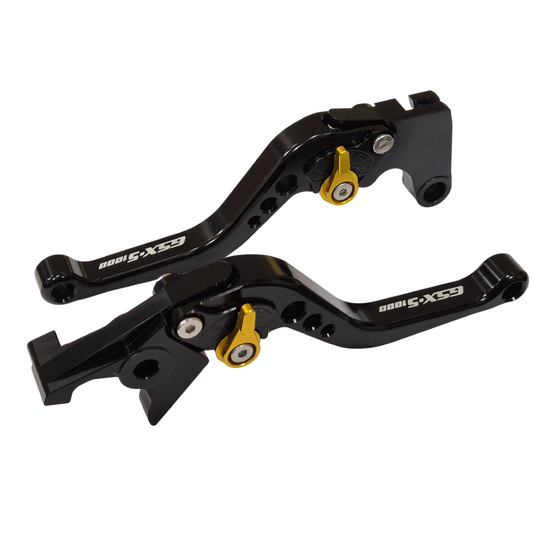 Short Black Gold Clutch & Brake Levers - Suzuki GSX-S1000 GSX-S1000GT 2021-2025