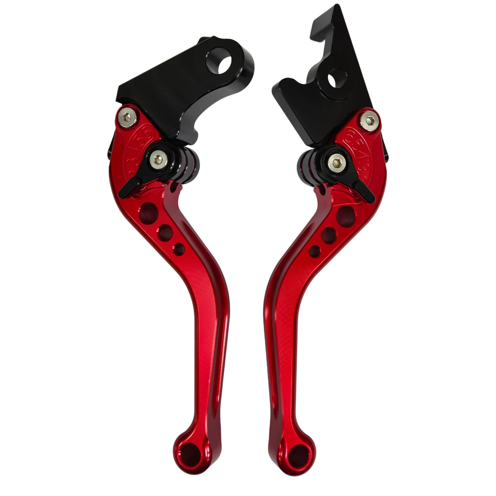 Short Red Clutch & Brake Levers For Honda GB350s 2024-2026
