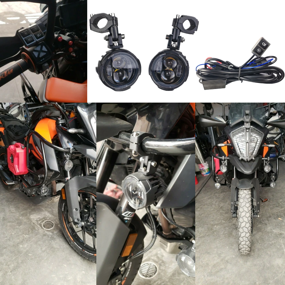 100W LED Auxiliary Spot Fog Light Kit - Honda NT1100 2022-2026