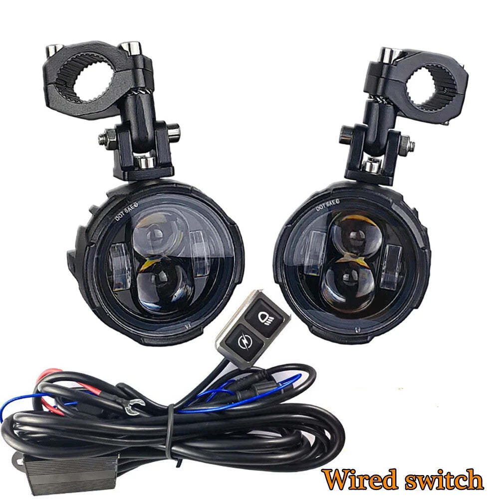 100W LED Auxiliary Spot Fog Light Kit - KTM 390 / 790 / 890 Duke 2018-2025