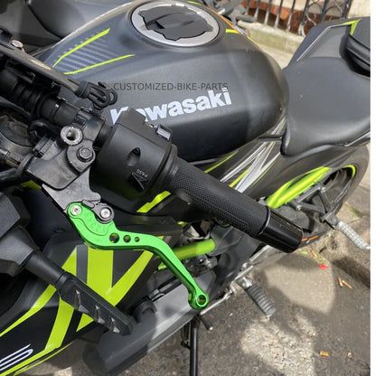Short Green Clutch & Brake Levers For Kawasaki Ninja 125 / Z125 2019-2026